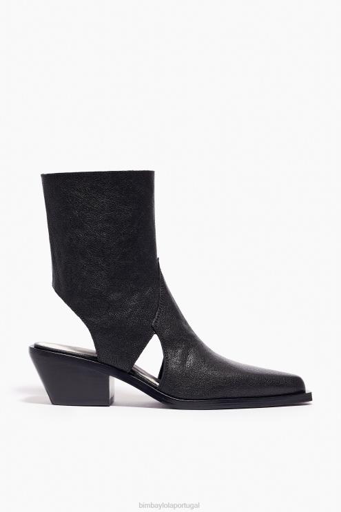 preto footwewar 64X4N600 bota cano curto em couro Bimba Y Lola