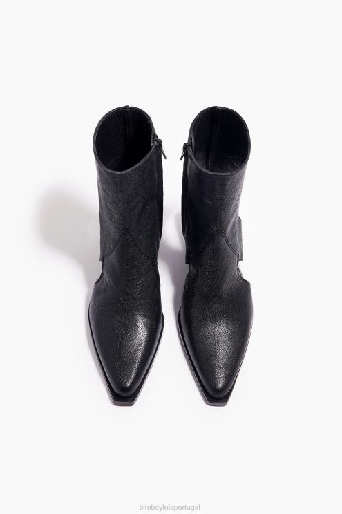 preto footwewar 64X4N600 bota cano curto em couro Bimba Y Lola