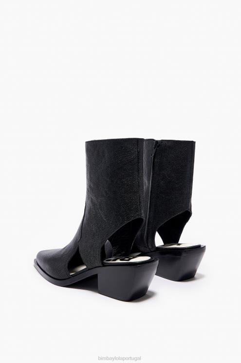preto footwewar 64X4N600 bota cano curto em couro Bimba Y Lola