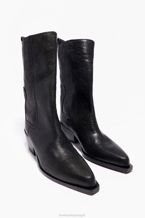 preto footwewar 64X4N601 bota cowboy couro Bimba Y Lola