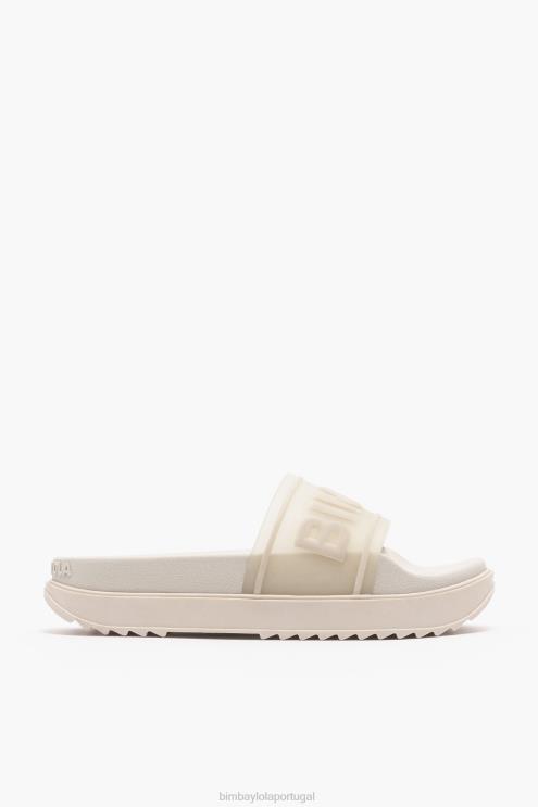 branco footwewar 64X4N587 flip-flop de plataforma de logotipo Bimba Y Lola