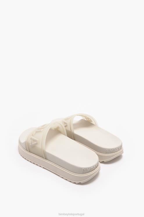 branco footwewar 64X4N587 flip-flop de plataforma de logotipo Bimba Y Lola