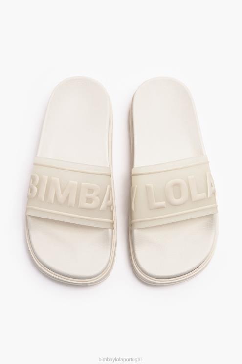 branco footwewar 64X4N587 flip-flop de plataforma de logotipo Bimba Y Lola