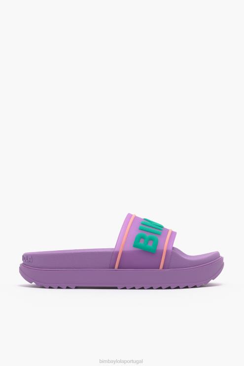 lilás footwewar 64X4N588 flip-flop de plataforma de logotipo Bimba Y Lola
