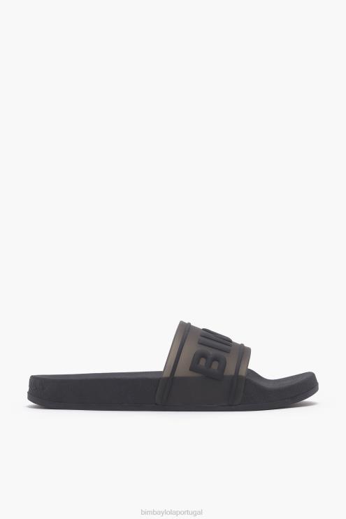 preto footwewar 64X4N590 flip-flop deslizante de logotipo Bimba Y Lola