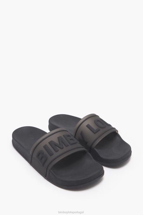preto footwewar 64X4N590 flip-flop deslizante de logotipo Bimba Y Lola