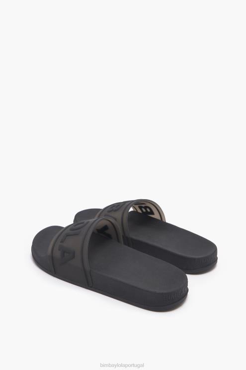 preto footwewar 64X4N590 flip-flop deslizante de logotipo Bimba Y Lola