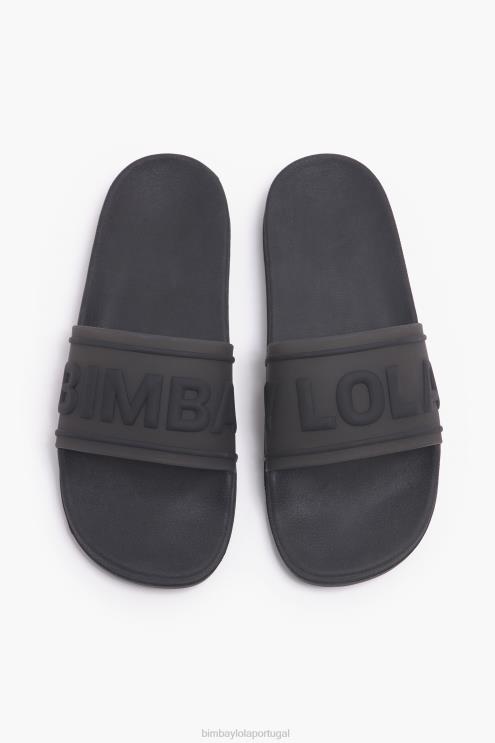preto footwewar 64X4N590 flip-flop deslizante de logotipo Bimba Y Lola