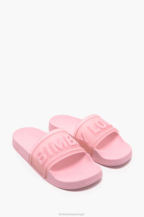 rosa footwewar 64X4N592 flip-flop deslizante de logotipo Bimba Y Lola