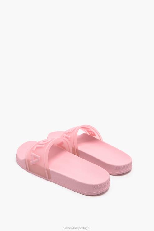 rosa footwewar 64X4N592 flip-flop deslizante de logotipo Bimba Y Lola