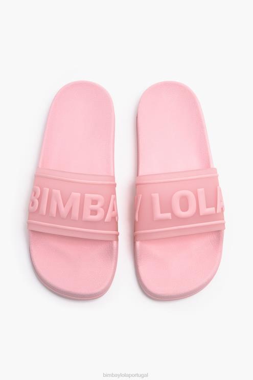 rosa footwewar 64X4N592 flip-flop deslizante de logotipo Bimba Y Lola