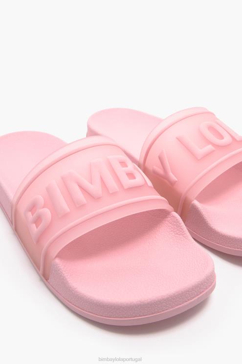 rosa footwewar 64X4N592 flip-flop deslizante de logotipo Bimba Y Lola