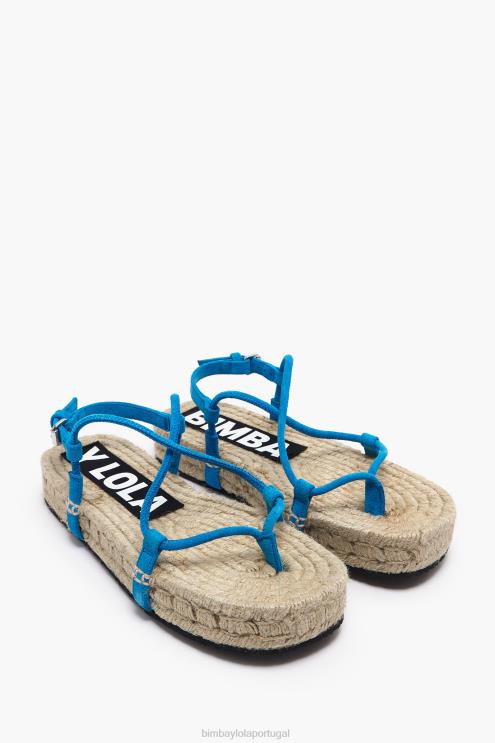 azul footwewar 64X4N582 sandálias deslizantes Bimba Y Lola