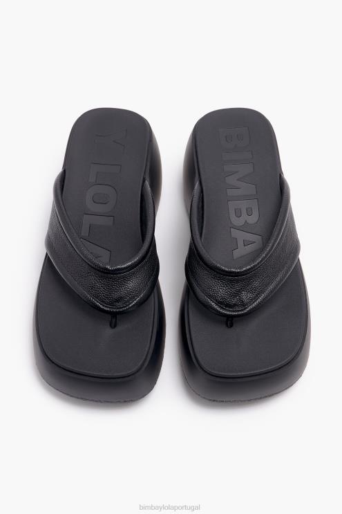preto footwewar 64X4N568 sandália plataforma couro Bimba Y Lola