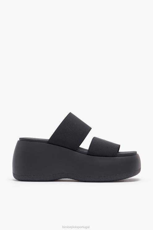 preto footwewar 64X4N569 sandália plataforma elástica Bimba Y Lola