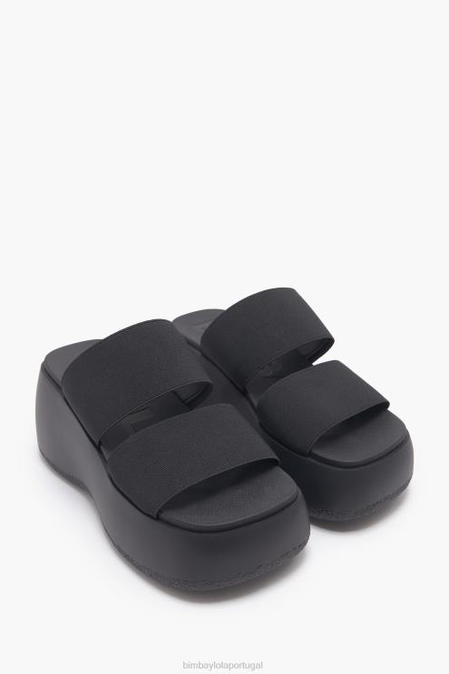 preto footwewar 64X4N569 sandália plataforma elástica Bimba Y Lola