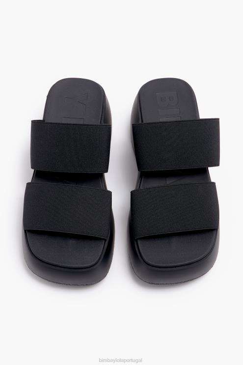 preto footwewar 64X4N569 sandália plataforma elástica Bimba Y Lola