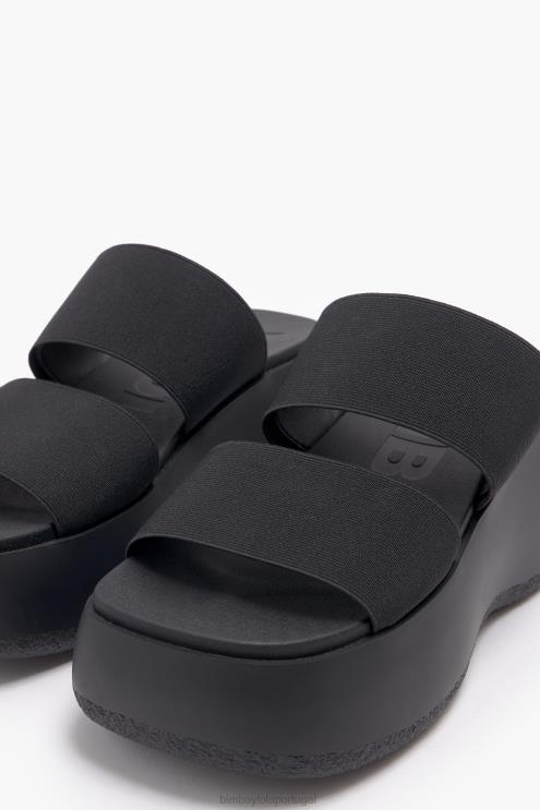 preto footwewar 64X4N569 sandália plataforma elástica Bimba Y Lola