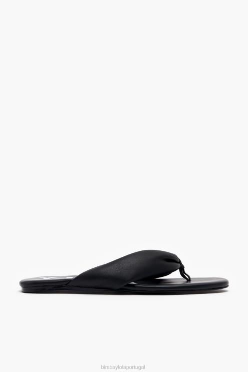 preto footwewar 64X4N570 sandália plana tubular Bimba Y Lola