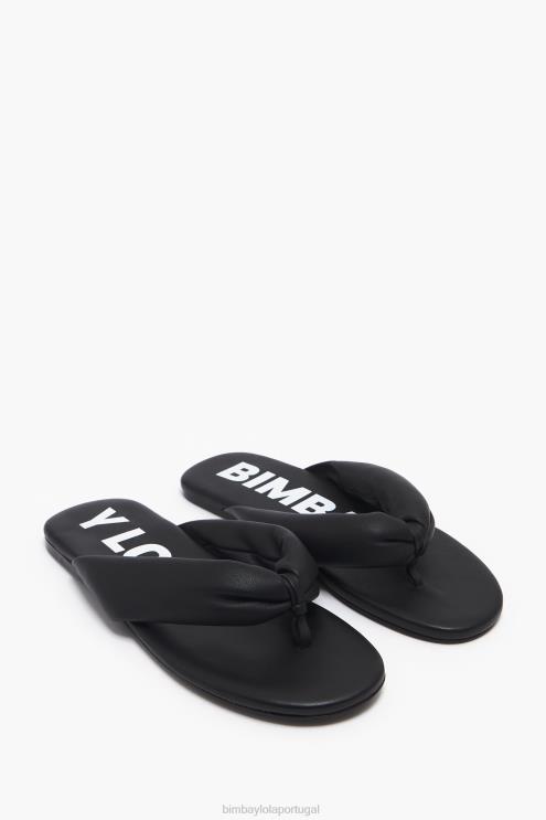 preto footwewar 64X4N570 sandália plana tubular Bimba Y Lola