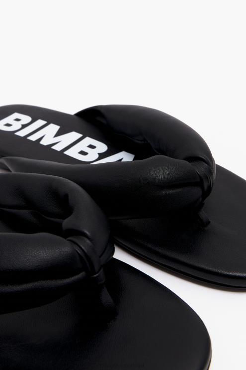 preto footwewar 64X4N570 sandália plana tubular Bimba Y Lola