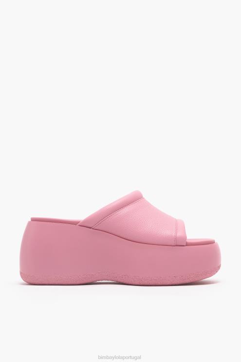 rosa footwewar 64X4N567 sandália plataforma couro Bimba Y Lola