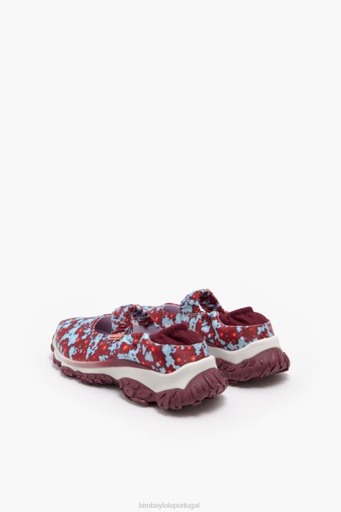 azul footwewar 64X4N548 flores full pulpo corredor bailarina Bimba Y Lola