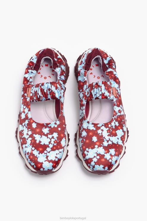 azul footwewar 64X4N548 flores full pulpo corredor bailarina Bimba Y Lola