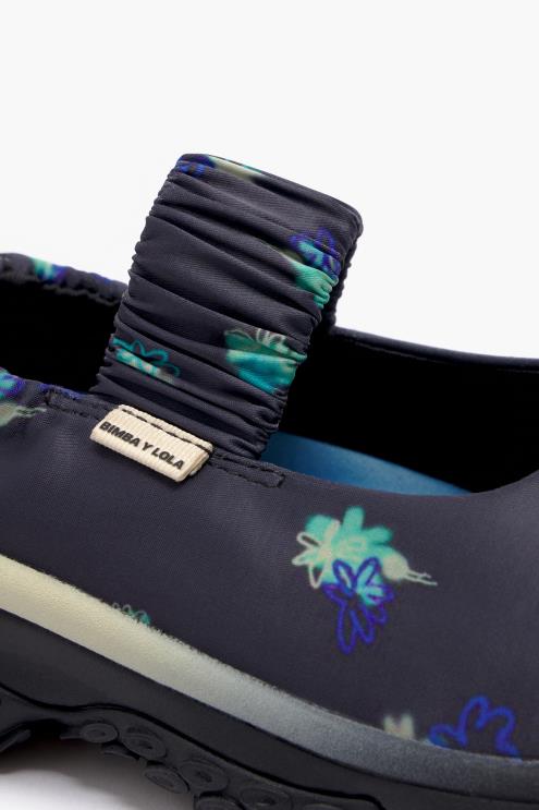 cinza footwewar 64X4N550 flores em spray estampadas pulpo runner bailarina Bimba Y Lola