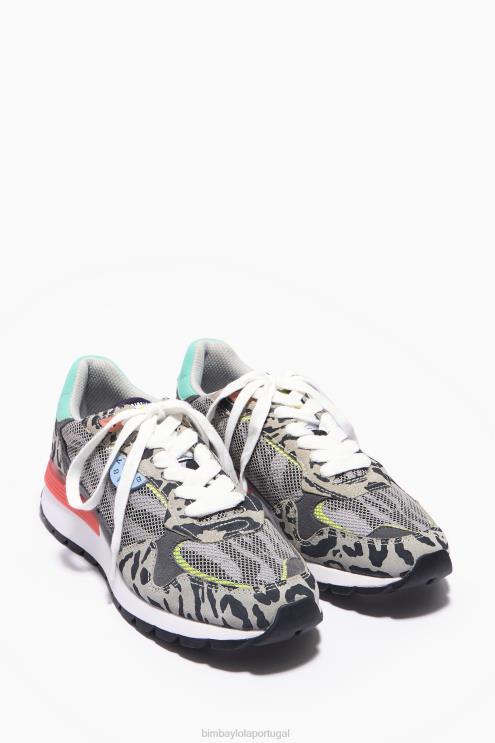 cinza footwewar 64X4N558 tênis jogger chimo estampado Bimba Y Lola