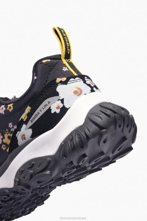 preto footwewar 64X4N544 tênis pulpo runner de flores acrílicas Bimba Y Lola